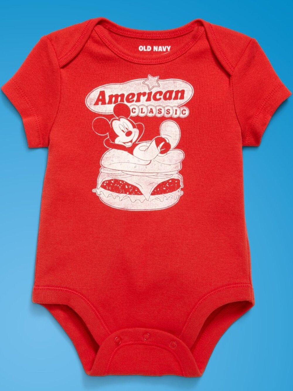 Old Navy x Disney Mickey Mouse Short-Sleeve Unisex Bodysuit for Baby Size 3-6 mo